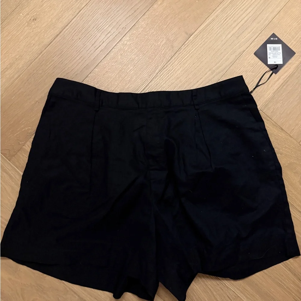 Ava & Viv NWT pull on Linen Black Shorts 1x - Picture 1 of 5